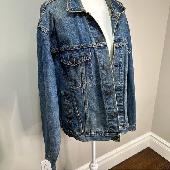 Vintage Jean Jacket - Vintage 90's HARD ROCK CAFE PARIS - SAVE THE PLANET - Picture 6 of 12